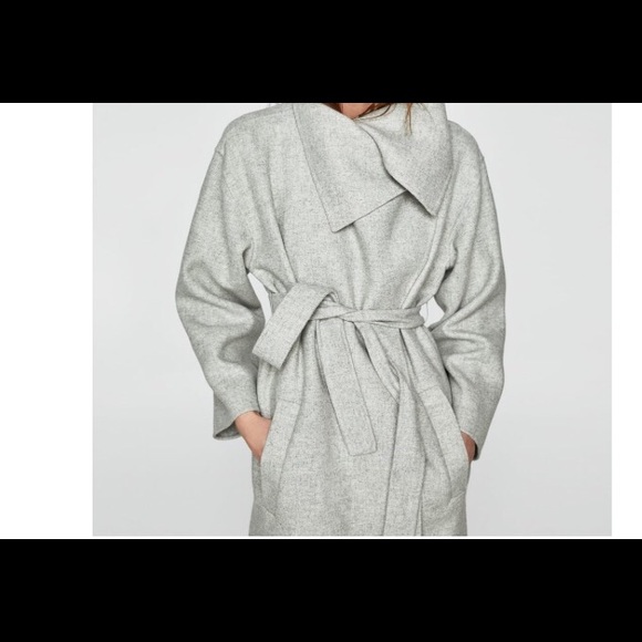 wrap around wool coat